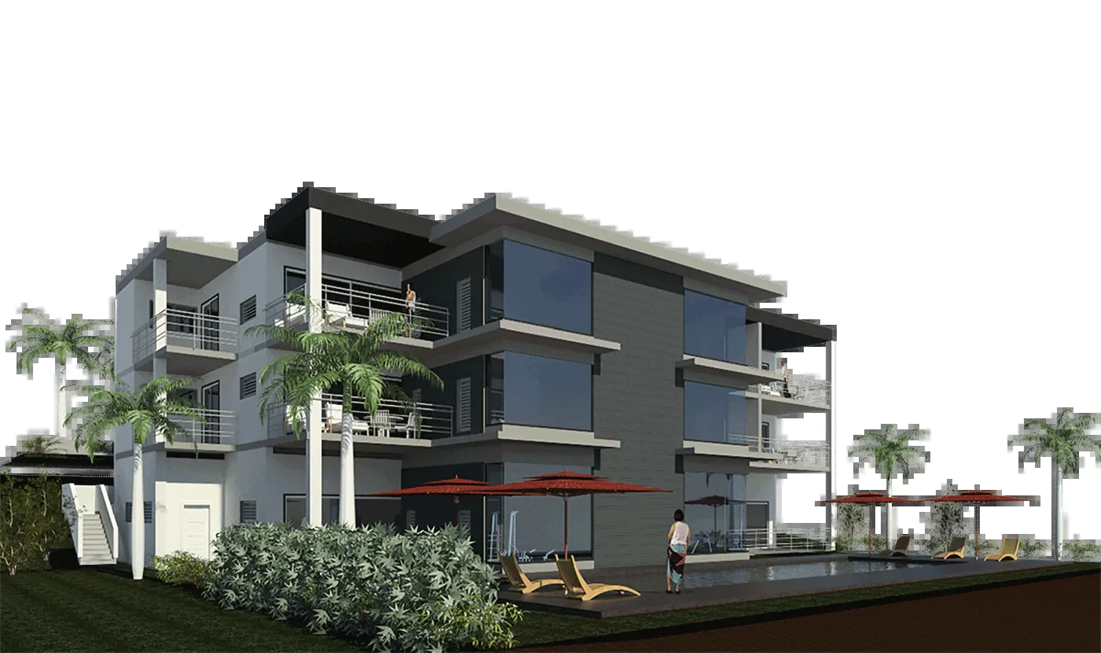 Digital three-dimensional hotel design model from a GEORGE Group project source